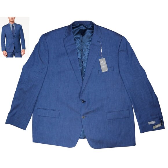 Michael Kors Solid Color Classic Fit Men's Sport Coat Blazer 42 Long NWT Blue - Picture 1 of 1
